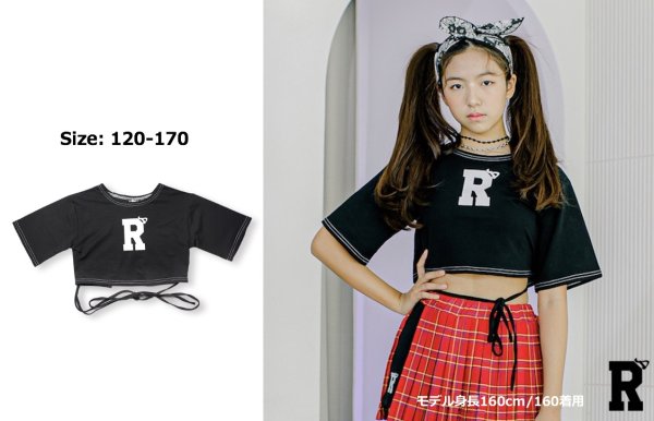 画像1: 50%off【トップス】RD 20 K-POP STYLE BLACK CROP TOP (1)