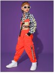 画像12: 40%off【セットアップ/在庫処分セール】140 GIRLS HIPHOP SETS キッズダンス衣装 ヒップホップ ストリート (12)