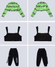 画像7: 【セットアップ】GIRLS 3 ITEMS HIPHOP BLACK SETS (7)