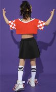 画像7: 30%off【セットアップ/在庫処分セール】130 160 女の子 GIRLS RED CHECKER HIPHOP SETS (7)