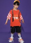 画像4: 30%off【セットアップ/在庫処分セール】130 160 女の子 GIRLS RED CHECKER HIPHOP SETS (4)