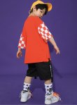 画像5: 30%off【セットアップ/在庫処分セール】130 160 女の子 GIRLS RED CHECKER HIPHOP SETS (5)