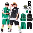 画像1: BLACK&GREEN VEST HIPHOP SETS (1)