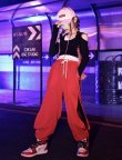 画像4: 【セットアップ】RED SLIT PANTS STREET DANCE SETS (4)