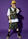 画像6: 40%off【セットアップ / 在庫処分セール】160 170  CAMOUFLAGE VEST HALF PANTS SET (6)