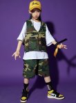 画像2: 40%off【セットアップ / 在庫処分セール】160 170  CAMOUFLAGE VEST HALF PANTS SET (2)