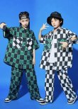 画像2: 【セットアップ】WHITE & GREEN CHECKER HIPHOP SET (2)