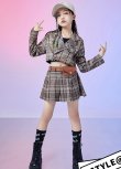 画像11: 【セットアップ】BROWN CHECK GIRLS SETS (11)