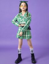 【セットアップ/在庫処分セール】GREEN CHECK Long Sleeve SETS