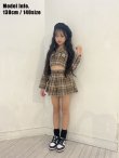 画像2: 【セットアップ】BROWN CHECK GIRLS SETS (2)