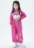 画像2: 【セットアップ】Girls Pink Cropped Set (2)