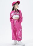 画像4: 【セットアップ】Girls Pink Cropped Set (4)