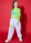 画像7: NEON GREEN GIRLS High neck HIPHOP SET (7)