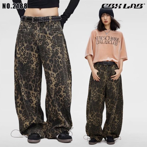 画像1: 【CBX LAB】LEOPARD PANTS (Wide fit) (1)