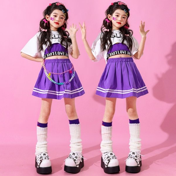 画像1: PURPLE GIRLS SKIRT SET (1)