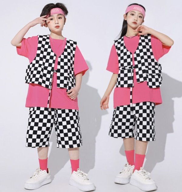 画像1: CHECKER VEST & HALF PANTS SET (1)