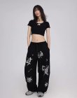 画像5: 【CBX LAB】BUTTERFLY PRINT SWEATPANTS (Black) (5)