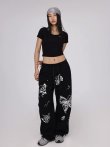 画像2: 【CBX LAB】BUTTERFLY PRINT SWEATPANTS (Black) (2)