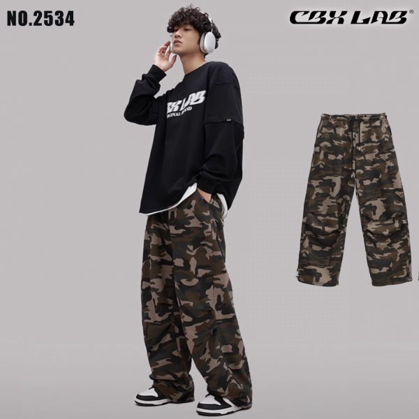 画像1: 【CBX LAB】MENS CAMOUFLAGE PANTS (Wide fit) (1)